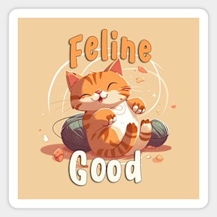 Feline Good (Orange Tabby Cat) Magnet